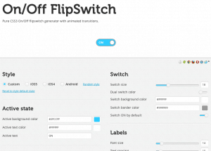 CSS3 only on/off flipswitch
