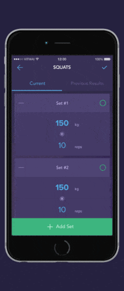 App UI animations Workout app interaction designs