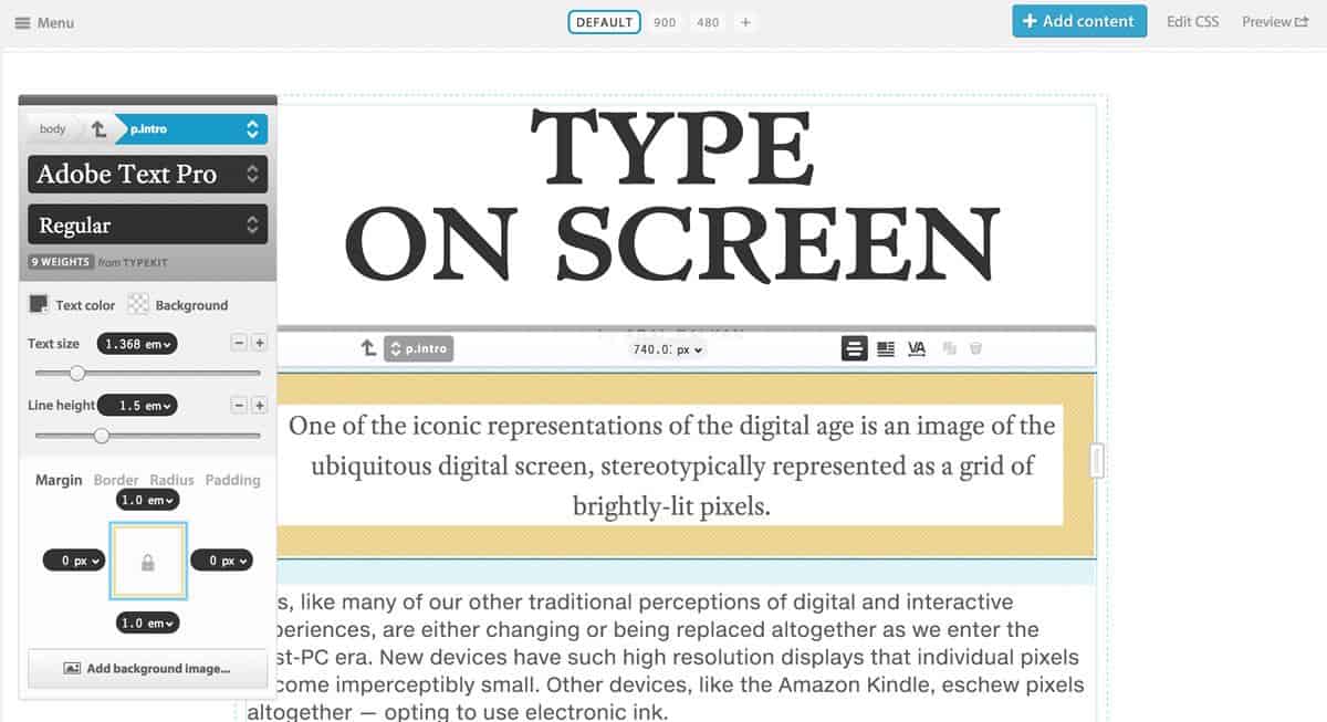  Typecast is one of the few apps for designers than places content first.
