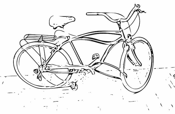 A vector of a bicycle created with one of the great apps for designers, Adobe Shape