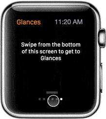 Glances and swipe gestures