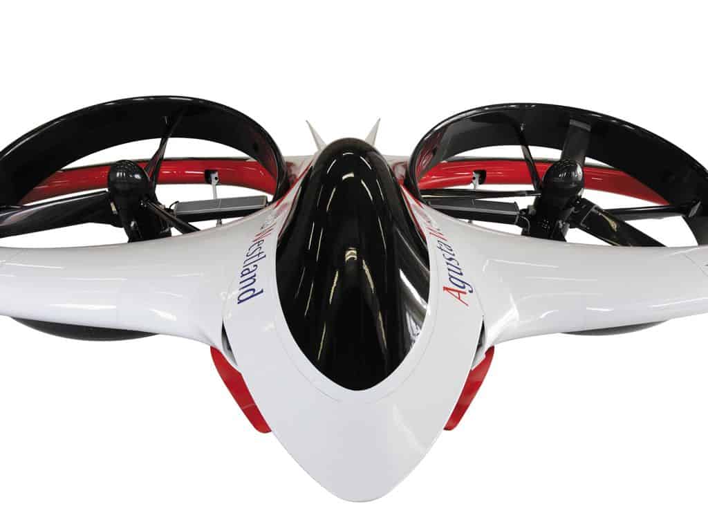 Front view of the Project Zero, a hybrid pilotless air craft that is both beautiful and eco-friendly.