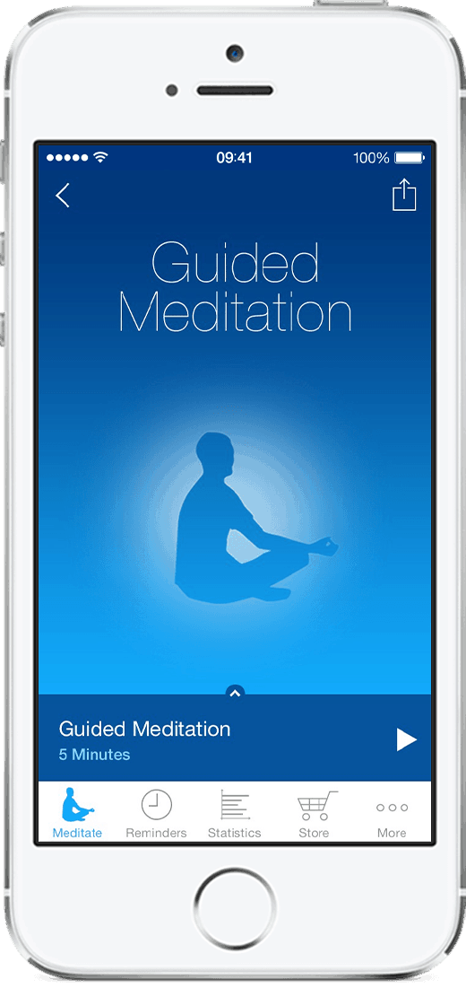 Screenshot of app to improve mindfulness