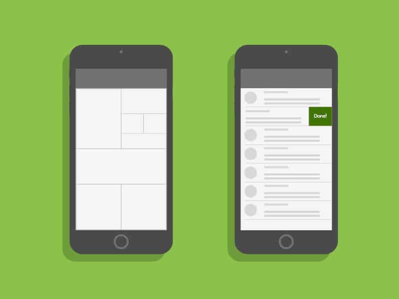 Keep up with mobile app ui trends in the app redesign but maintain predictability.