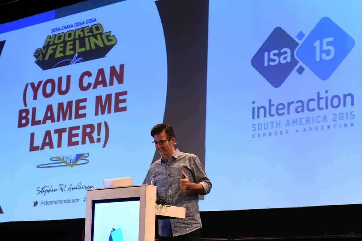 Stephen Anderson presents his keynote, Hooked on a Feeling, at ISA15, an IxDA conference