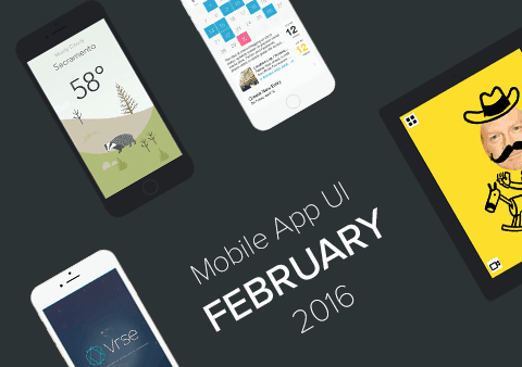 Top 10 Mobile App UI of February 2016