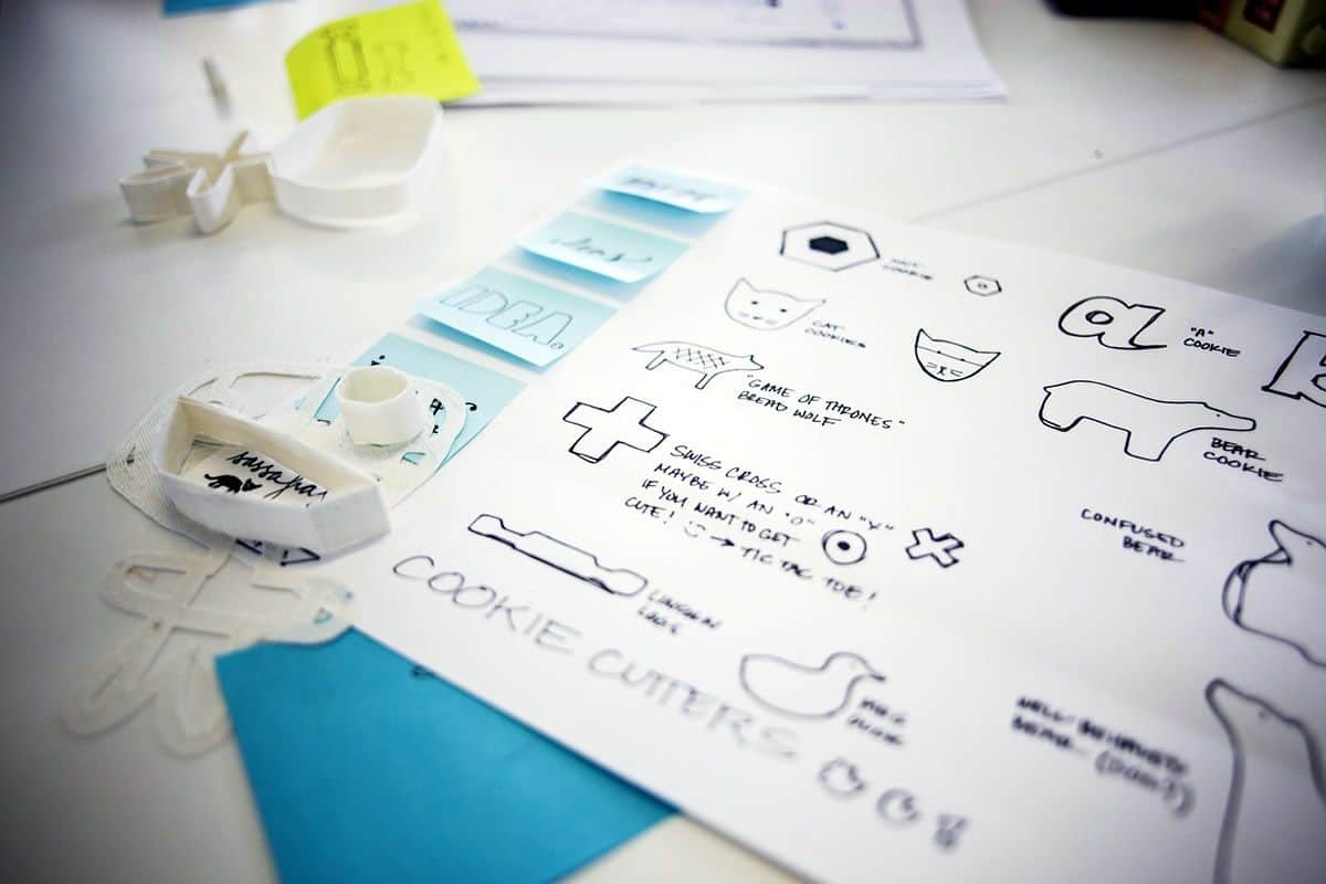 Hand drawn ideas from doodling and sketching to real product designs.