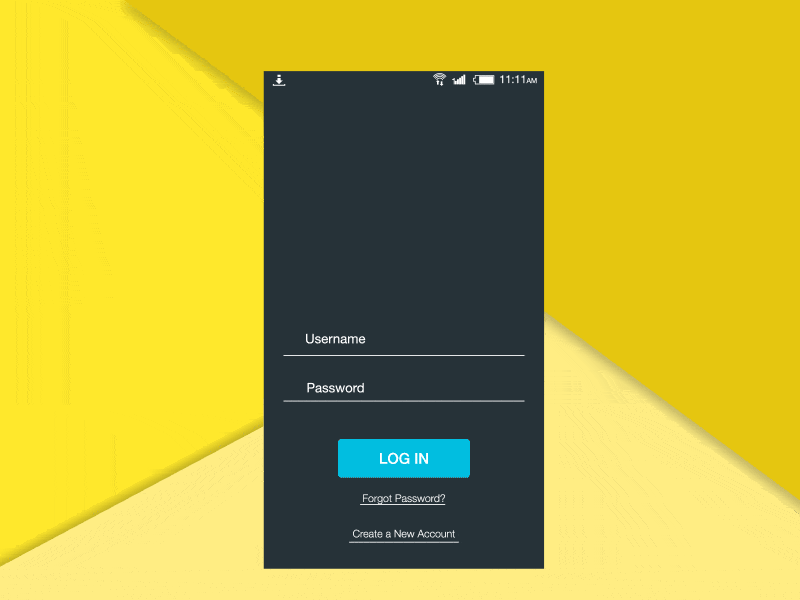 Mobile animations of shipping app login view by Siranush Hovsepyan .