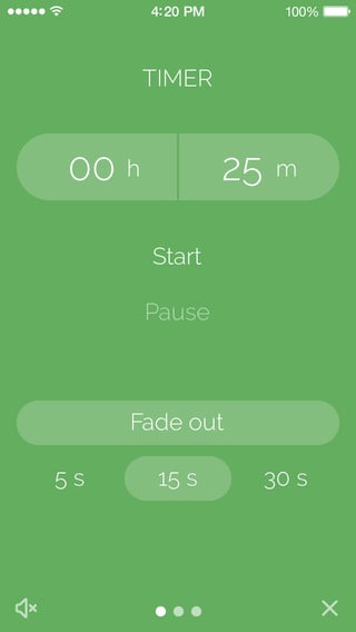 Settings view of Noisli app with a minimalistic beautiful UI design.