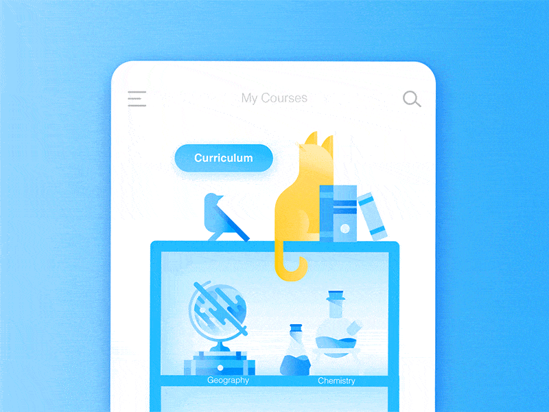 Motion design in Mr Meow educational app by Daz_Qu