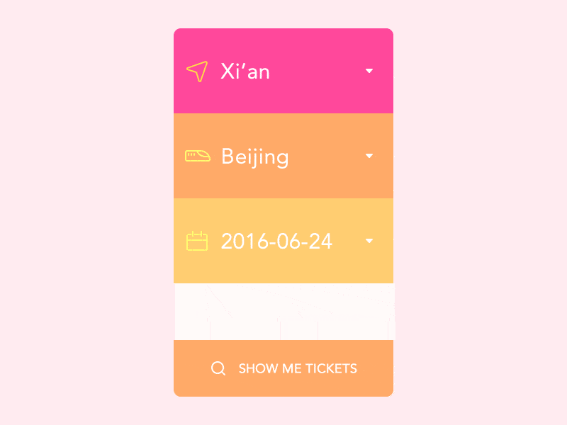 Motion design in ticket app concept by Dea_n.