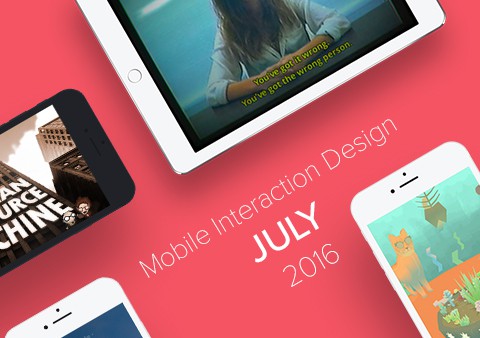 Top 5 Mobile Interaction Designs of July 2016