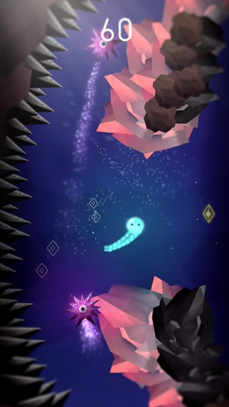 Screenshot of main screen of Slip Away mobile app game