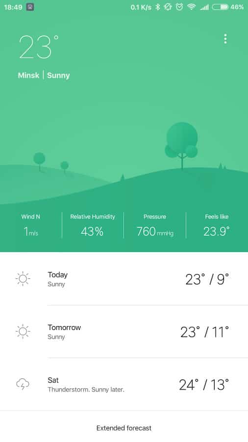 Screenshot of Weather Mate mobile app designs.