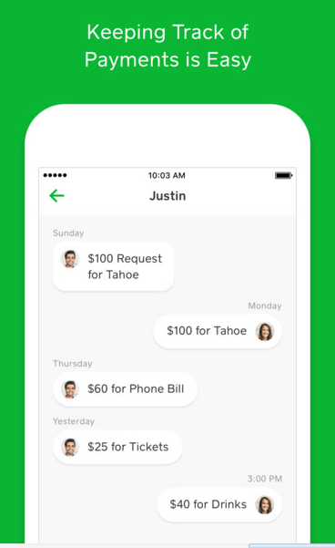 A photo of Square Cash app, Top 10 Mobile App UI of August 2016