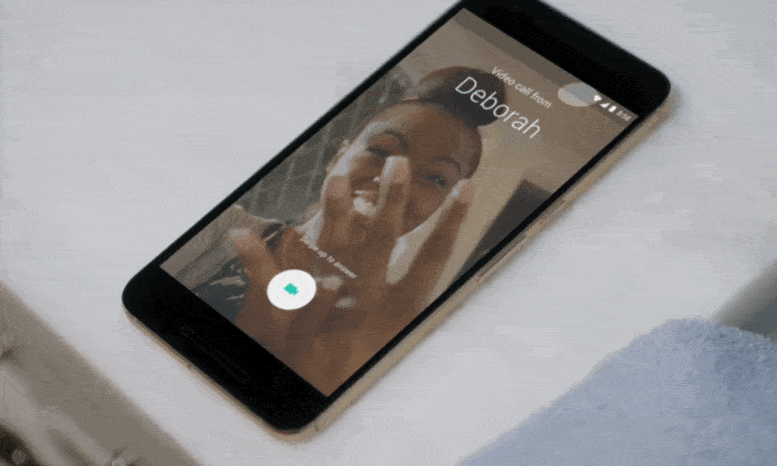 An image of Google Duo app, top user interface design apps of August 2016