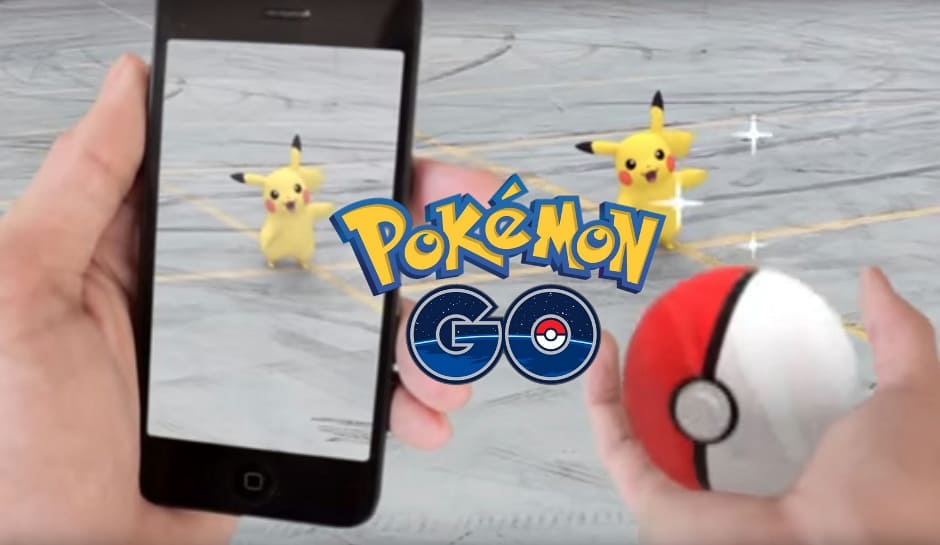 A photo of promotional art for Pokémon Go.