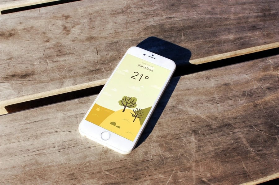 A photo of Wild Weather app, Best Mobile App UI Designs of 2016