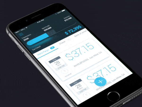 A photo of finance app, Best Mobile Interaction Designs of 2016