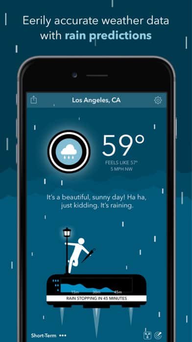 A photo of CARROT Weather app, Top 10 Mobile App UI of October 2016