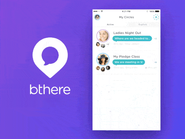 An image of bthere app, top mobile interaction design of October 2016