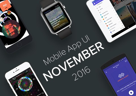 Top 10 Mobile App UI of November 2016