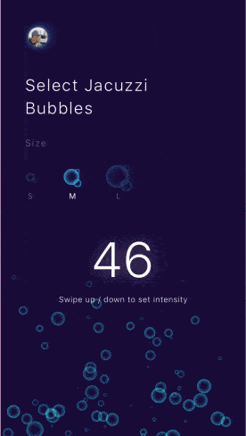 An image of the app concept Jacuzzi, top mobile interaction design of November 2016
