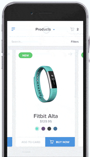 An image of the app concept Mobile Shopping, top mobile interaction design of November 2016