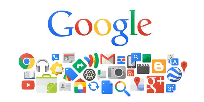 A photo of all the Google products logos, products with great design.