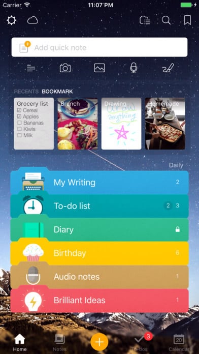 A photo of Awesome Note 2, Top 10 Mobile App UI of January 2017