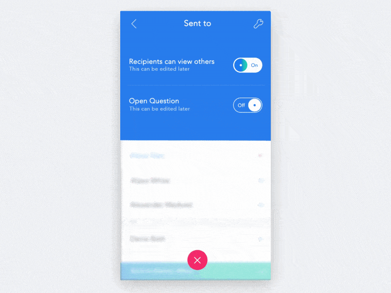 An image of the app concept Conversation Settings Animation, top mobile interaction design of January 2017