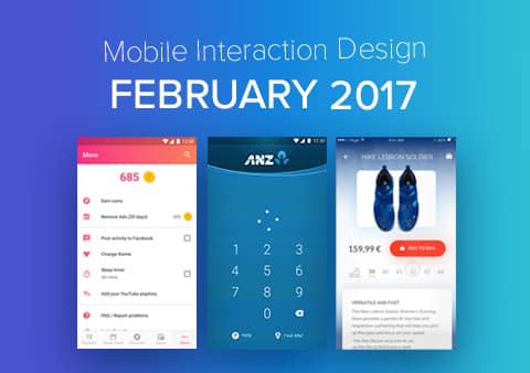 Top 5 Mobile Interaction Designs of February 2017