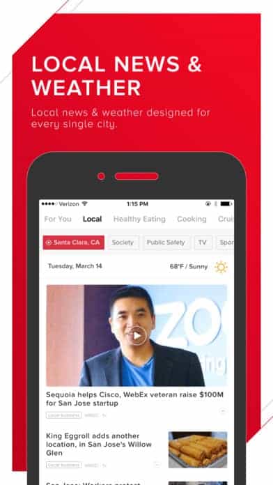 A photo of News Break, Top 10 Mobile App UI of April 2017