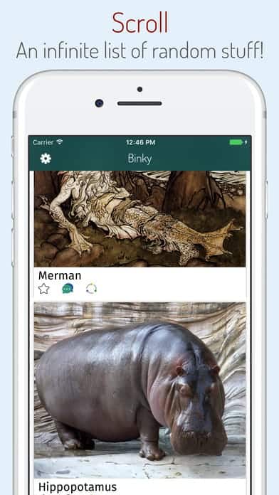 A photo of Binky, Top 10 Mobile App UI of June 2017