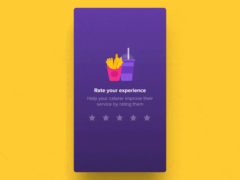 An image of the Rate your Experience, top mobile interaction design of June 2017