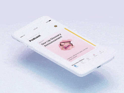 An image of the Card Interactive Demo app concept, top mobile interaction design of July 2017