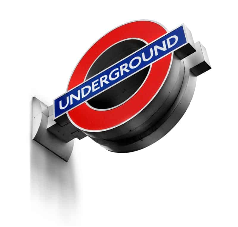 The logo of the London Underground.