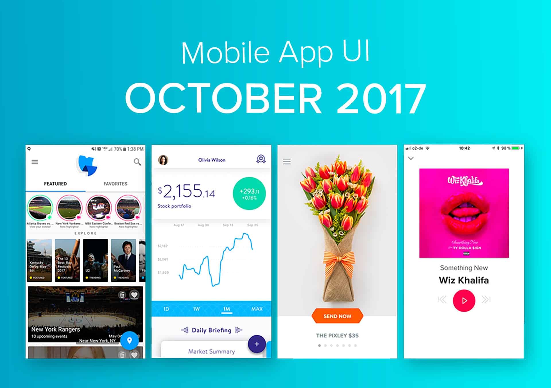 Top 10 Mobile App UI of October 2017