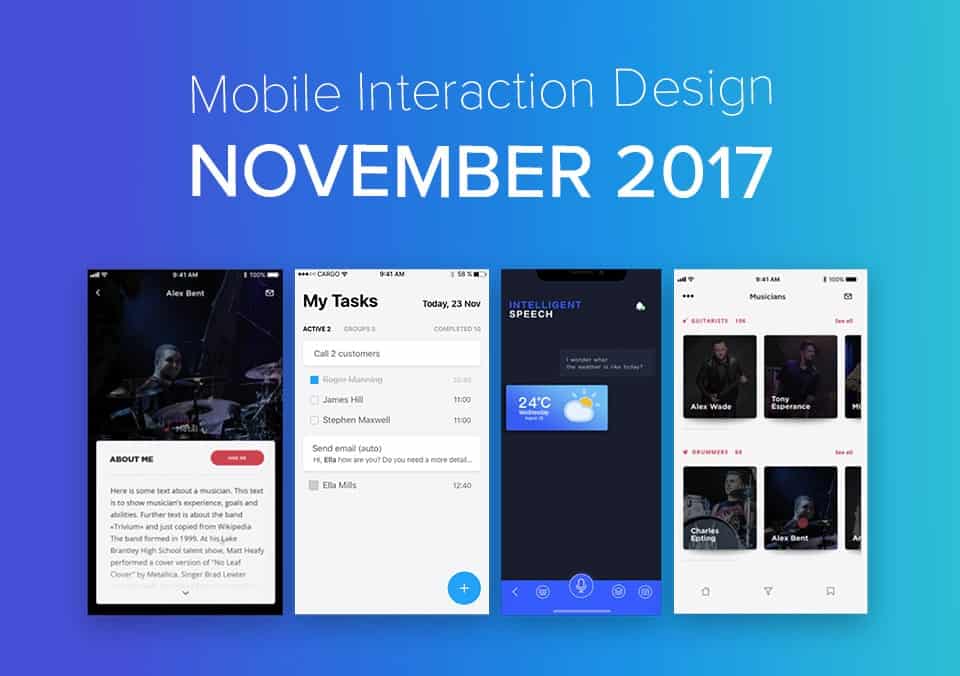 Top 5 Mobile Interaction Designs of November 2017
