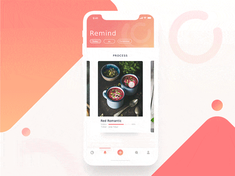 An image of the app concept Food Community, top mobile interaction design of December 2017
