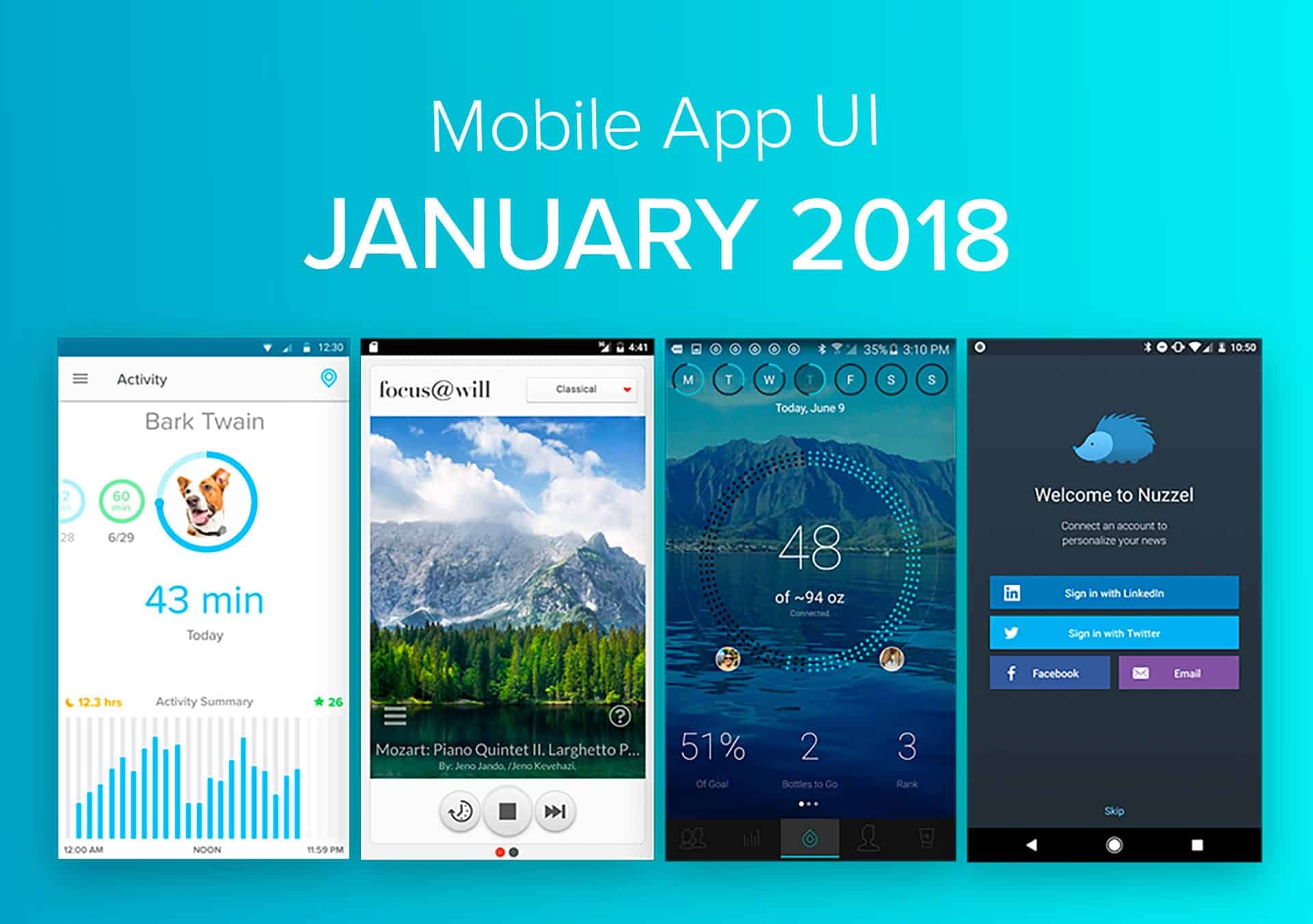 Top 10 Mobile App UI Designs of January 2018