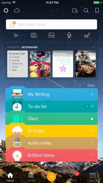 A photo of Awesome Note 2, Top Mobile App UI of 2017