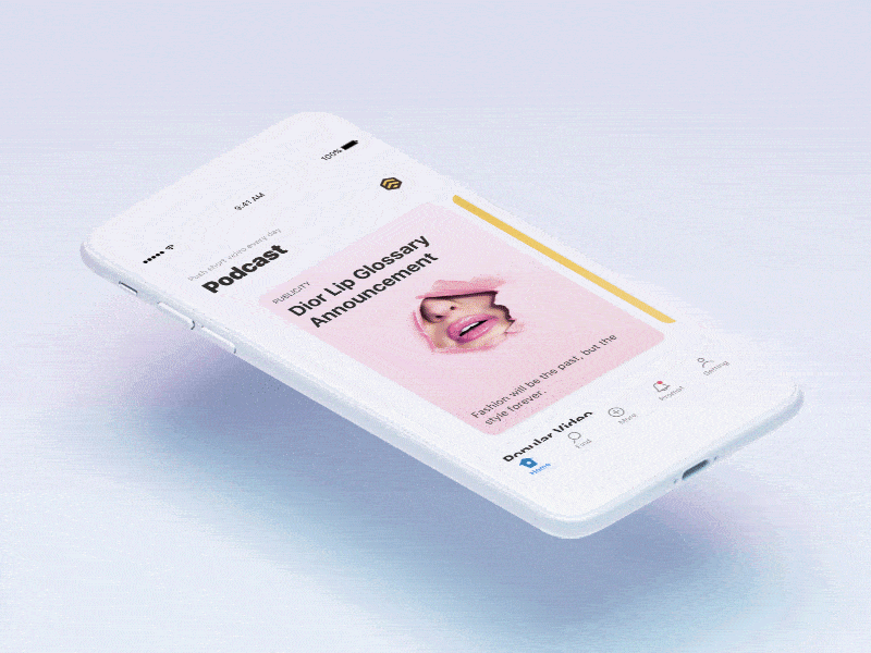 An image of the Card Interactive Demo app concept, best mobile interaction design of 2017