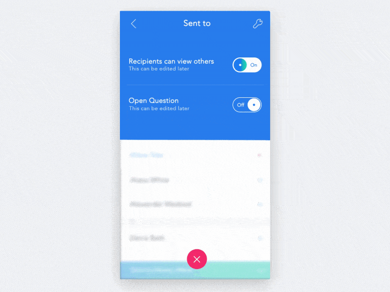 An image of the app concept Conversation Settings Animation, best mobile interaction designs of 2017