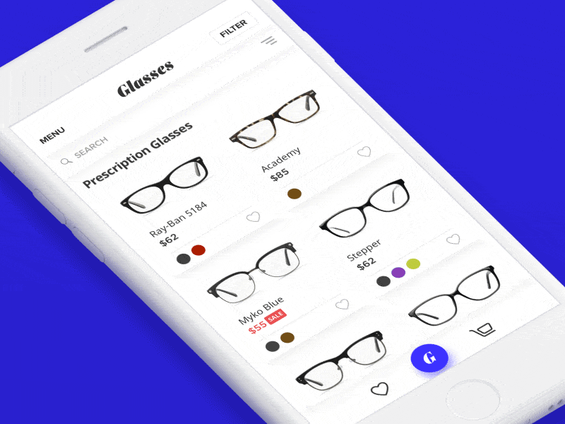 An image of the Filter app concept, best mobile interaction design of 2017