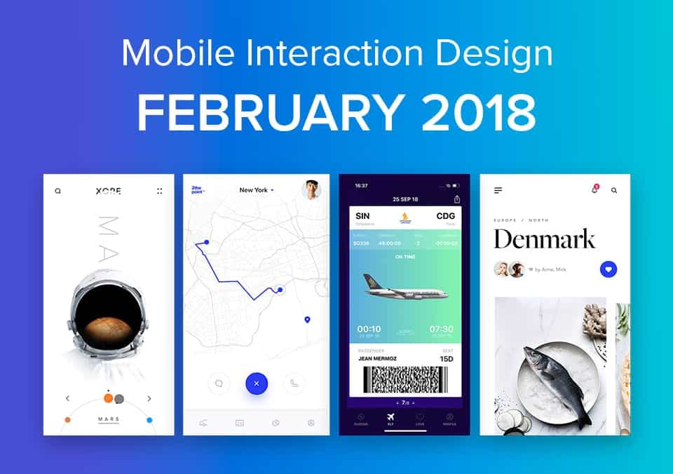 Top 5 Mobile Interaction Designs of February 2018