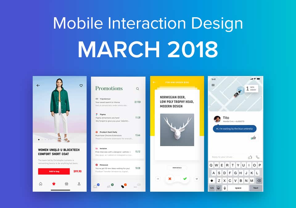 Top 5 Mobile Interaction Designs of March 2018