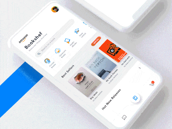 An image of the app concept Amazon Mobile App, top mobile interaction design of April 2018