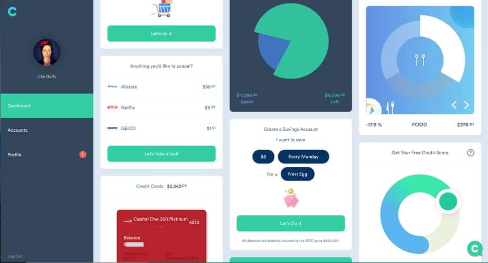 A photo of Clarity Money, Top 5 Mobile App Designs of July 2018