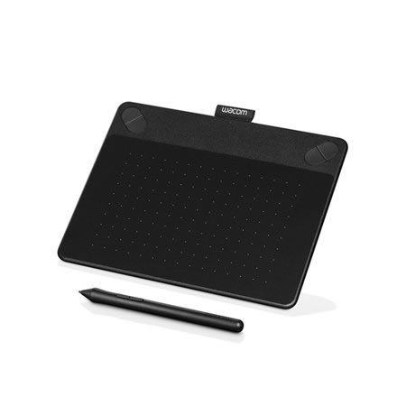 A photo of a Wacom Intuos tablet with an accompanying pen.